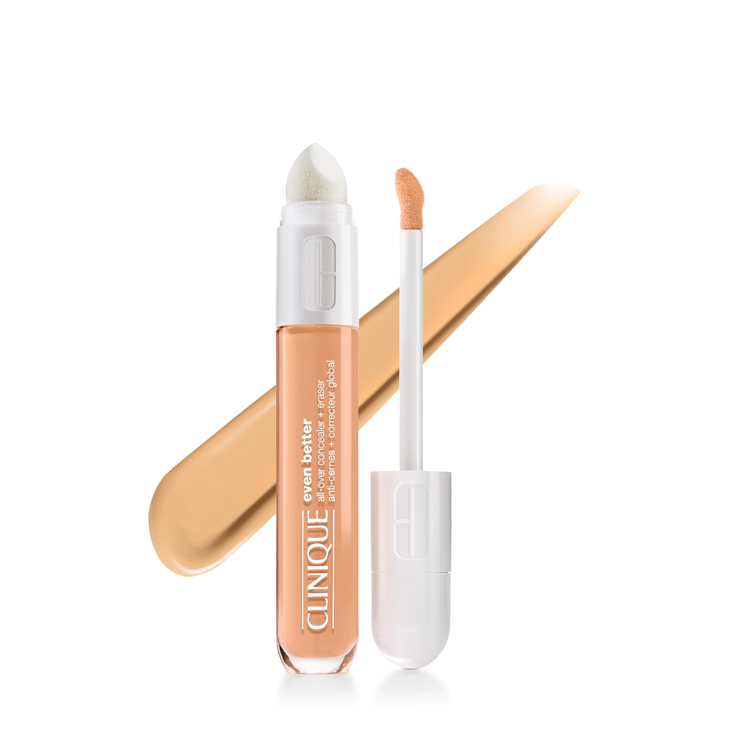 Clinique Even Better All-Over Full Coverage Concealer + Eraser Makeup For Dark Undereye Circles | With Hyaluronic Acid + Caffeine | Hydrating, Brightening + Depuffing, Oat, 6ml