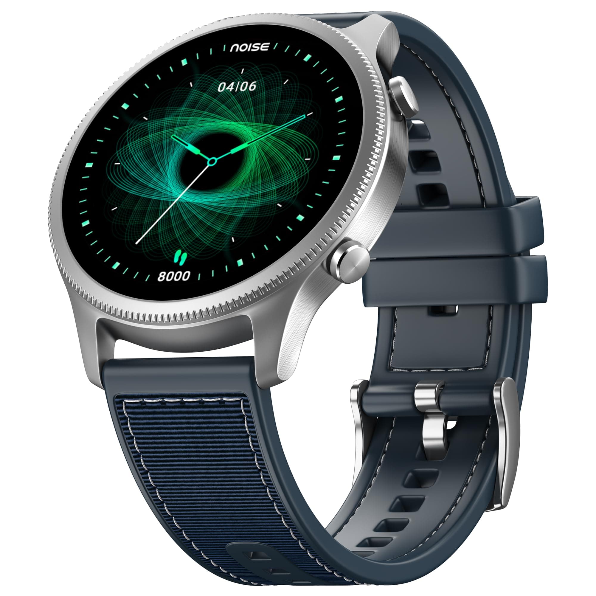 NoiseFit Halo Limited Edition 1.43" AMOLED Display, Bluetooth Calling Round Dial Smart Watch, Premium Metallic Build, Always on Display, Smart Gesture Control, 100 Sports Modes (Midnight Alloy)
